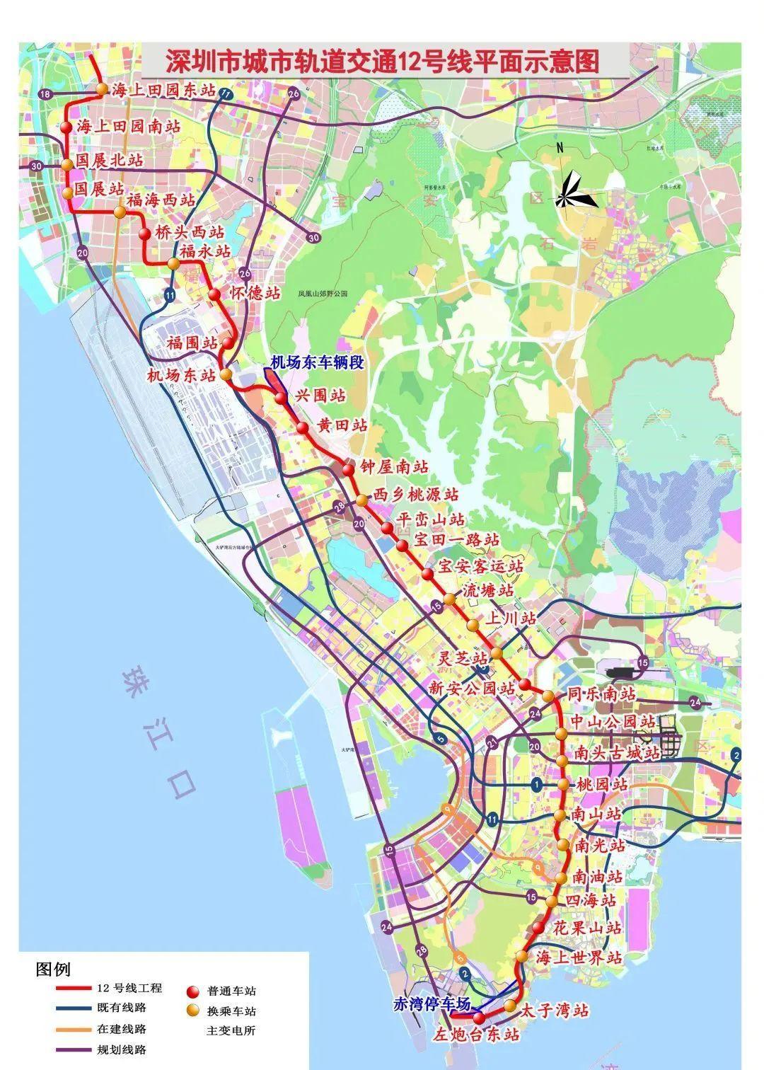 深圳地铁线路图 深圳地铁2022年线路图